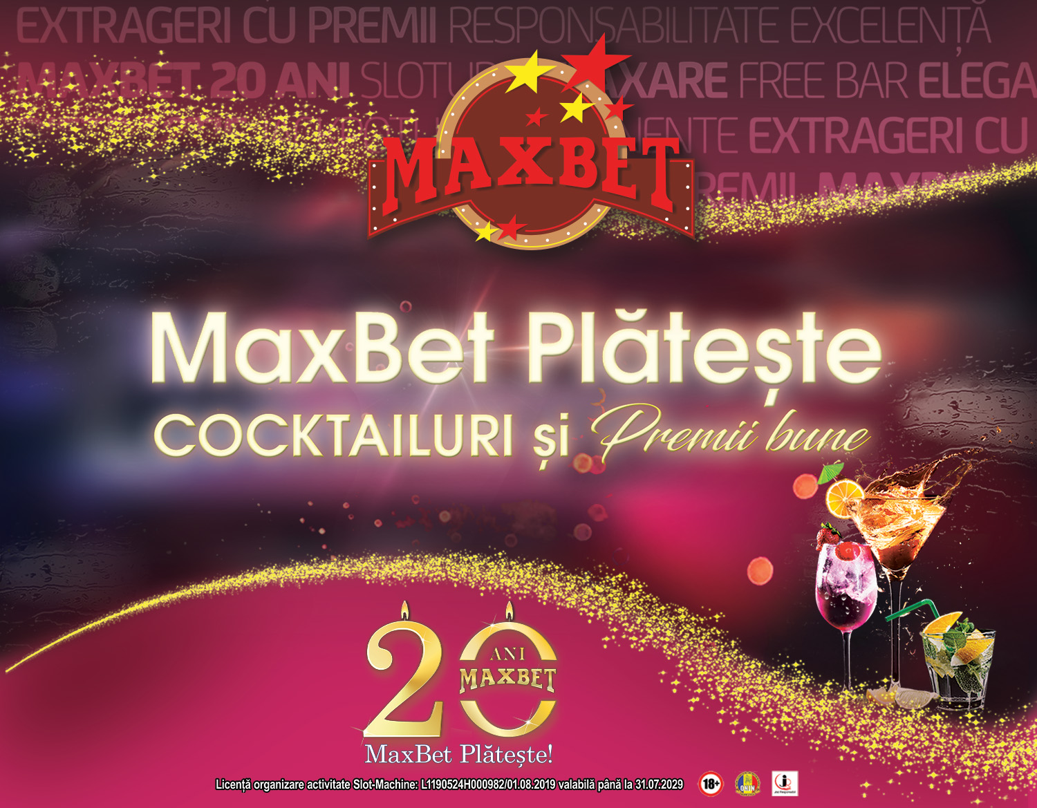 MaxBet plătește cocktailuri și premii bune!